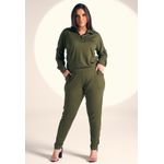 Conjunto Frelith Com ZÍper e detalhe com Costura Trançada - VERDE