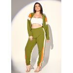 Conjunto Frelith Tactel com Recortes e Zíper - VERDE