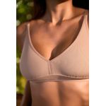 Sutiã Decote V Canelado Frelith - CHOCOLATE