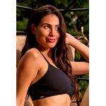 Sutiã Frelith Top Franzido Canelado - PRETO
