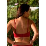 Sutiã Frelith Top Franzido Canelado - VERMELHO
