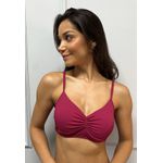 Sutiã Frelith Top Franzido Canelado - VINHO