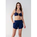 Saída Short Feminino Liso Frelith em Microfibra - MARINHO