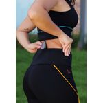 Legging Frelith com Recorte e Filetes Colors - PRETO