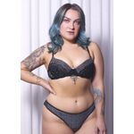 Conjunto Dublin Com Bojo e Fio em Microfibra e Renda - ESTAMPADA