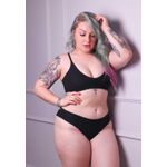 Conjunto Top com Recortes Básico Frelith em Modal Power - PRETO