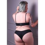 Conjunto Top com Recortes Básico Frelith em Modal Power - PRETO