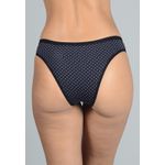 Kit 3 Calcinhas Poá, Preto e Branco em Microfibra - ESTAMPADA