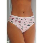 Kit 3 Calcinhas Desenhos, Rosa e Branca em Cotton - ESTAMPADA