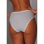 Kit 3 Calcinhas Preta e Branca Corações, Poá e Lisa em Cotton - ESTAMPADA