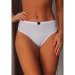 Kit 3 Calcinhas Preta e Branca Corações, Poá e Lisa em Cotton - ESTAMPADA