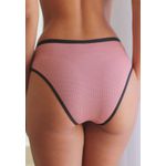 Kit 3 Calcinhas Preta, Poá Rosê e Poá Bordô em Microfibra - ESTAMPADA