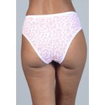 Kit 3 Calcinhas Onça Rosada, Rosê e Branco em Microfibra - ESTAMPADA