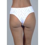 Kit 3 Calcinhas Floral, Azul Marinho e Branco em Microfibra - ESTAMPADA