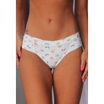 Kit 3 Calcinhas Bichinhos, Preta e Chocolate em Microfibra - ESTAMPADA