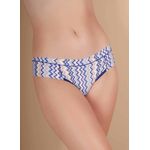 Kit 3 Calcinhas Chevron Marinho Chocolate Exclusivo em Microfibra Leve - ESTAMPADA