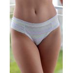 Kit 3 Calcinhas Chevron Sais Pérola Exclusivo em Microfibra Leve - ESTAMPADA