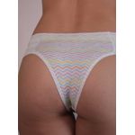 Kit 3 Calcinhas Chevron Sais Pérola Exclusivo em Microfibra Leve - ESTAMPADA