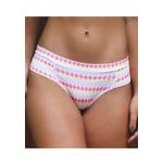 Kit 3 Calcinhas Losangos Rosa Branco Exclusivo em Microfibra - ESTAMPADA