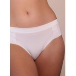 Kit 3 Calcinhas Margaridas Branco Castanho em Microfibra Leve - ESTAMPADA