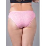 Kit 3 Calcinhas Corações Rosa Vermelho Branco em Cotton - ESTAMPADA