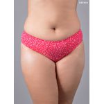 Kit 3 Calcinhas Corações Rosa Vermelho Branco em Cotton - ESTAMPADA