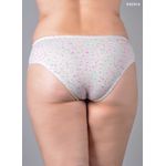 Kit 3 Calcinhas Poá Color Pink Verde em Cotton - ESTAMPADA