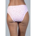 Kit 3 Calcinhas Onça Rosada, Rosê e Branco em Microfibra - ESTAMPADA