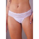 Kit 3 Fios com Cós de Renda Rosa Claro, Vermelho e Azul Marinho em Microfibra - ESTAMPADA