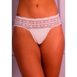 Kit 3 Fios com Cós de Renda Pêssego, Vermelho e Off White em Microfibra - DIVERSOS