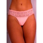 Kit 3 Fios com Cós de Renda Pêssego, Vermelho e Off White em Microfibra - DIVERSOS