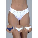 Kit 3 Fios Floral, Azul Marinho e Branco em Microfibra - ESTAMPADA