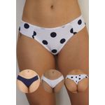 Kit 3 Fios Max Poá, Marinho e Branco em Microfibra - ESTAMPADA