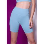 Short Fitness Frelith com Bolso Lateral em Microfibra - AZUL CLARO