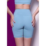 Short Fitness Frelith com Bolso Lateral em Microfibra - AZUL CLARO