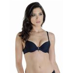 Sutiã Arco Duplo Franzido Frelith em Microfibra Leve Básico - PRETO