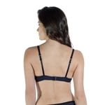 Sutiã Arco Duplo Franzido Frelith em Microfibra Leve Básico - PRETO