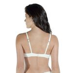 Sutiã Arco Duplo Franzido Frelith em Microfibra Leve Básico - MARFIM