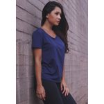 T-Shirt Fitness Frelith Lisa Básica - AZUL MARINHO