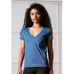 T-Shirt Frelith Gola V Fitness Walk Stretch - AZUL PETROLEO