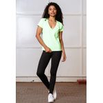 T-Shirt Frelith Gola V Fitness Walk Stretch - VERDE LIMA