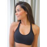 Top Fitness Frelith Recorte de Tela em Microfibra - PRETO