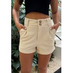 Short Alfaiataria Textura Frelith - OFF WHITE