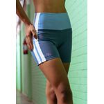 Short Fitness Frelith Athletic com faixas laterais - AZUL PETROLEO
