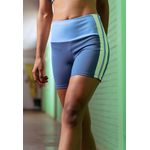 Short Fitness Frelith Athletic com faixas laterais - AZUL PETROLEO