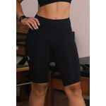 Bermuda Fitness Frelith Recorte com Bolso em Microfibra - PRETO