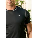 Camiseta Masculina Frelith Com Recorte Lateral - PRETO