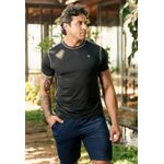 Camiseta Masculina Frelith Com Recorte Lateral - PRETO