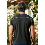 Camiseta Masculina Frelith Com Recorte Lateral - PRETO