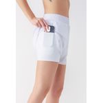 Short Fitness Frelith Tactel 2 em 1 - BRANCO